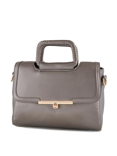 silver leatherette handbag - 12790313 - Very Small Image - 1