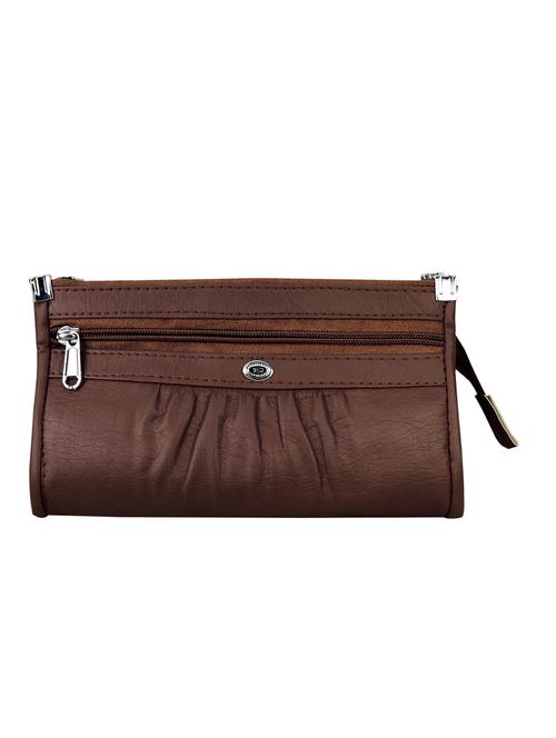 brown leatherette clutch - 12798006 - Very Small Image - 1