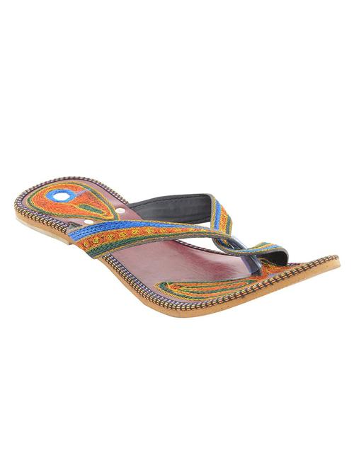 multi colored toe separator kolhapuri - 12798441 - Very Small Image - 1