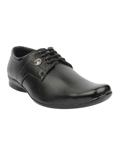 black Leatherette lace up derby - 12799961 - Very Small Image - 1