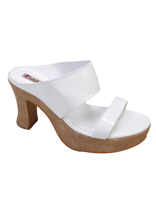 white leather platforms sandals - 12800749 - Very Small Image - 1