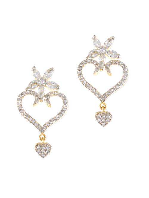gold metal drop earring - 12800817 - Very Small Image - 1