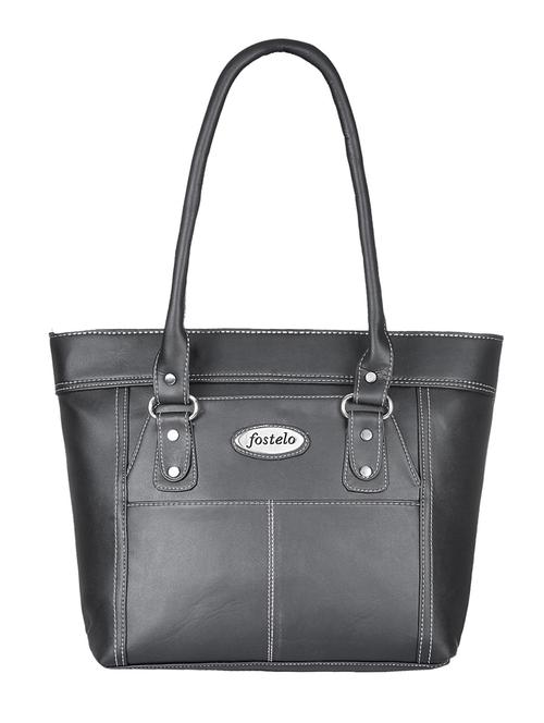 black leatherette handbag - 12802122 - Very Small Image - 1