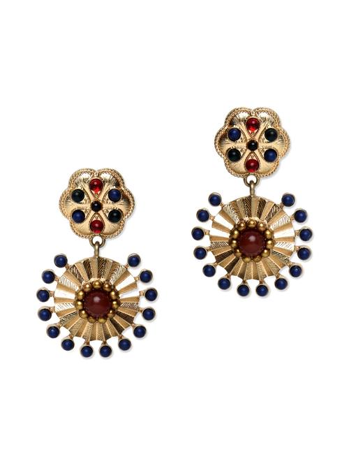 Multicolored Metallic Studded Earrings - 1280440 - Very Small Image - 1