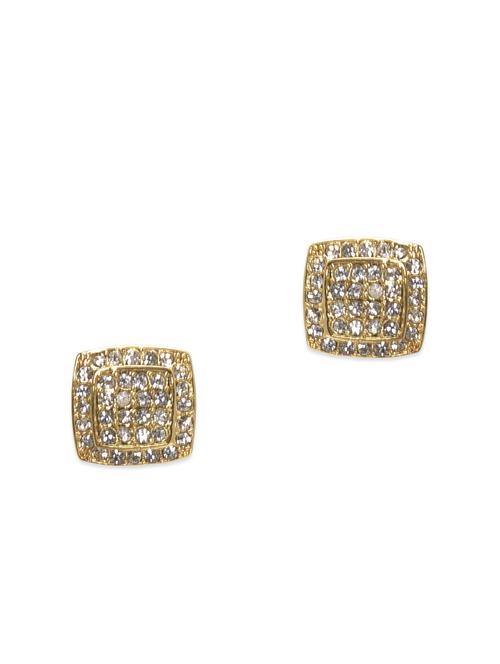 gold and clear embellished square studs - 1280532 - Very Small Image - 1