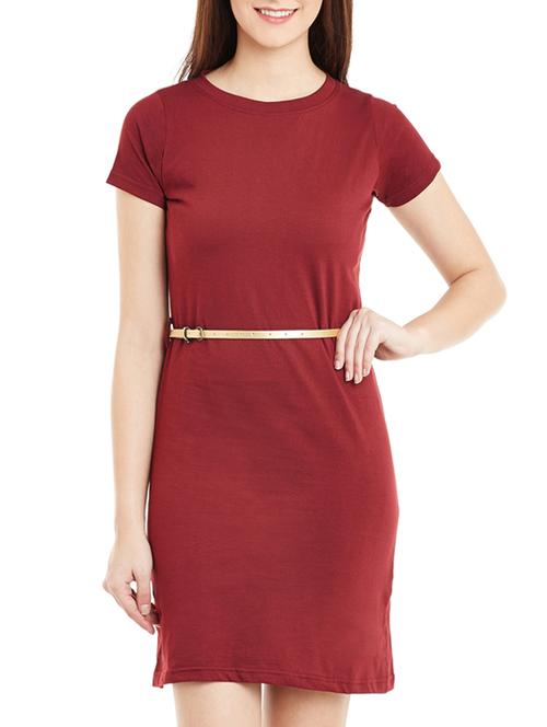 knitted belted shift dress - 12805721 - Very Small Image - 1