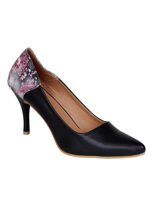 black leatherette slip on pumps - 12806419 - Very Small Image - 1