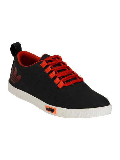 black leatherette lace up sneaker - 12809743 - Very Small Image - 1