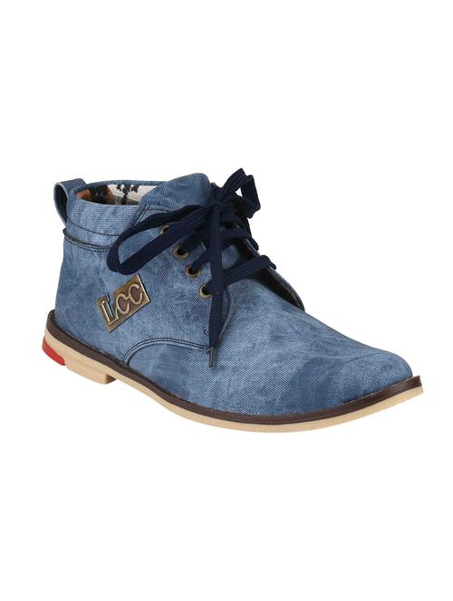 blue lace up low ankle boot - 12809769 - Very Small Image - 1