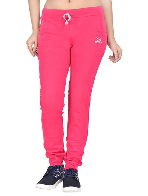 pink cotton track pants - 12814006 - Very Small Image - 1