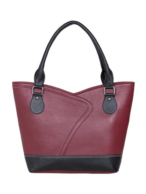 maroon leatherette handbag - 12814359 - Very Small Image - 1