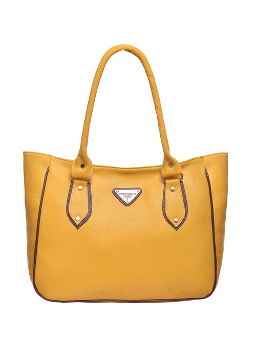 yellow leatherette handbag - 12815172 - Very Small Image - 1