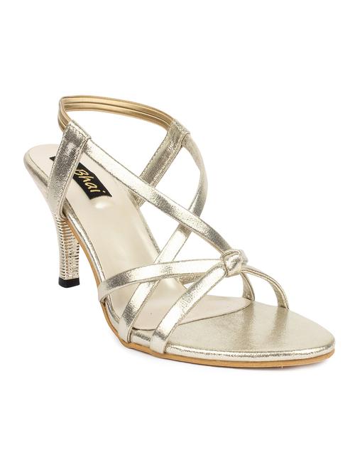 silver leatherette back strap sandals - 12815845 - Very Small Image - 1