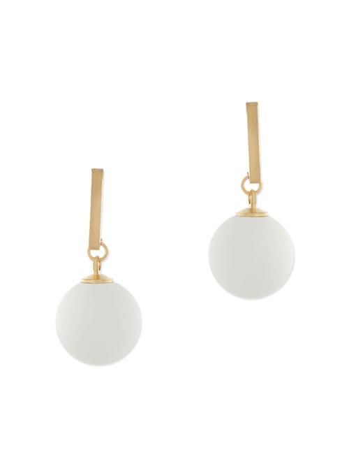 white metal drop earrings - 12816190 - Very Small Image - 1