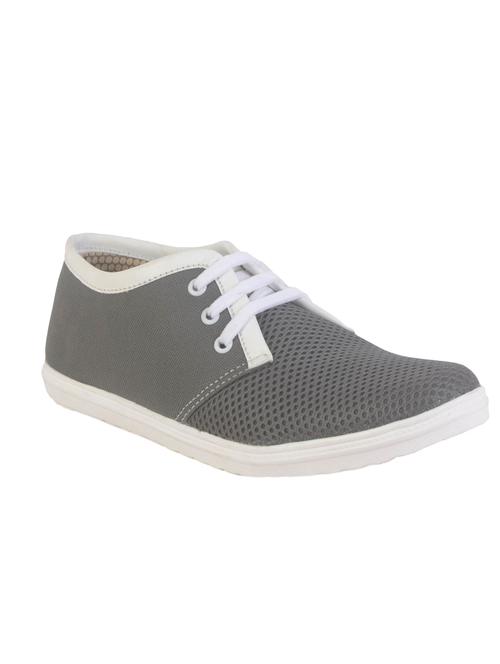 grey canvas lace up sneakers - 12817291 - Very Small Image - 1