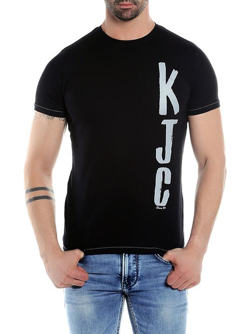 black cotton printed t-shirt - 12817644 - Very Small Image - 1