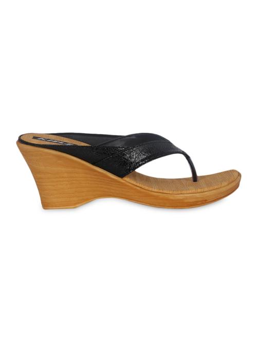 black leatherette wedges - 1281814 - Very Small Image - 1