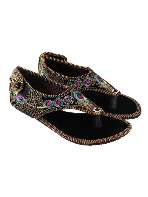 black ethnic sandals - 12819415 - Very Small Image - 1