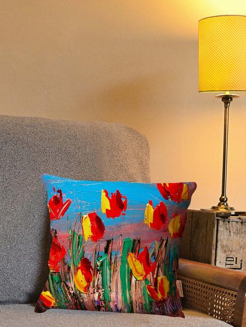 la verve digital printed canvas cushion cover - 12820215 - Very Small Image - 1