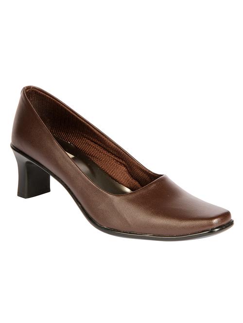 brown leather slip on formal shoes - 12820429 - Very Small Image - 1
