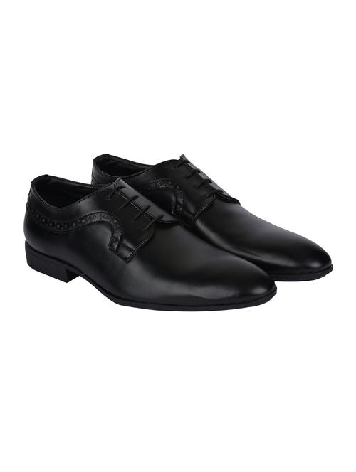 black Leather lace up derby - 12821019 - Very Small Image - 1