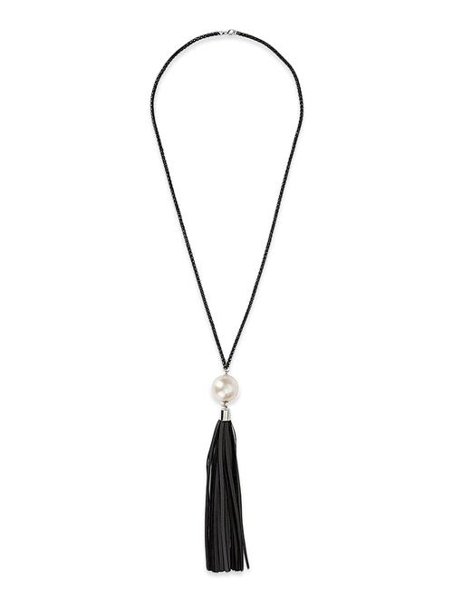 black cotton tassel necklace - 12821262 - Very Small Image - 1