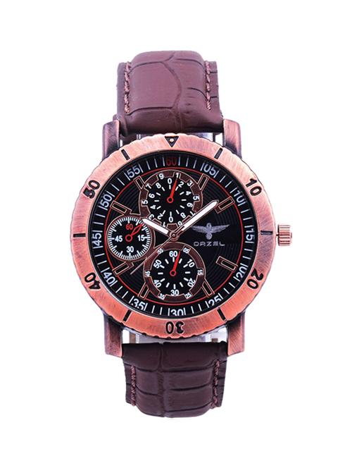 round dail leather strap watch - 12823886 - Very Small Image - 1