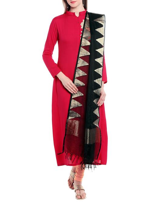 black organza dupatta - 12826632 - Very Small Image - 1