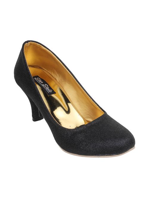 black leatherette slip on pumps - 12828608 - Very Small Image - 1