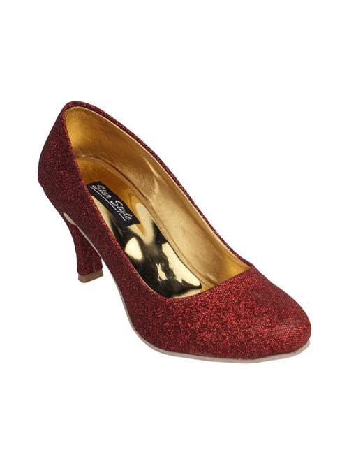 red leatherette slip on pumps - 12828613 - Very Small Image - 1