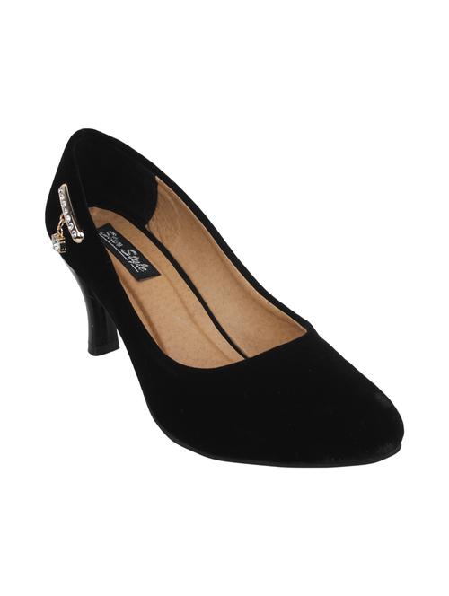 black velvet slip on pumps - 12828617 - Very Small Image - 1
