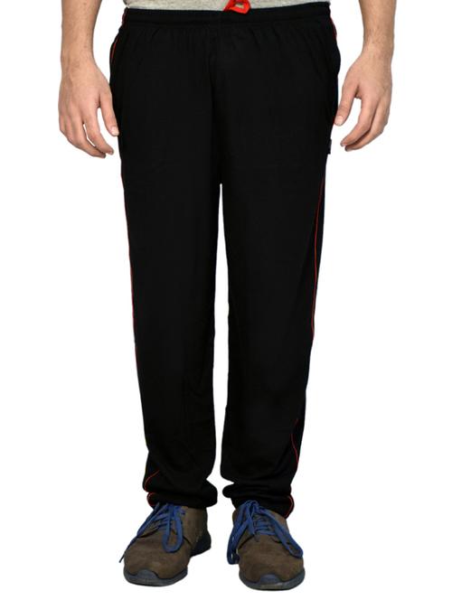 black cotton full length track pant - 12829674 - Very Small Image - 1