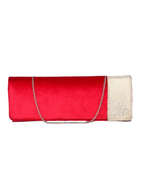 red synthetic leather clutch - 12829957 - Very Small Image - 1