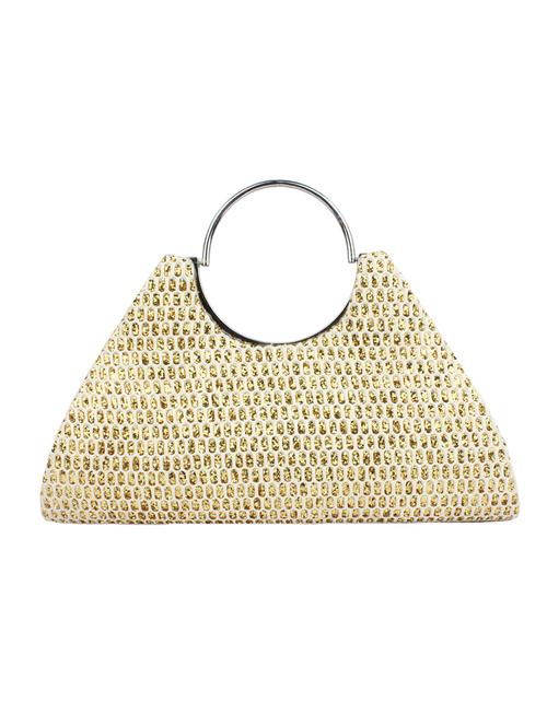 gold synthetic leather clutch - 12829968 - Very Small Image - 1