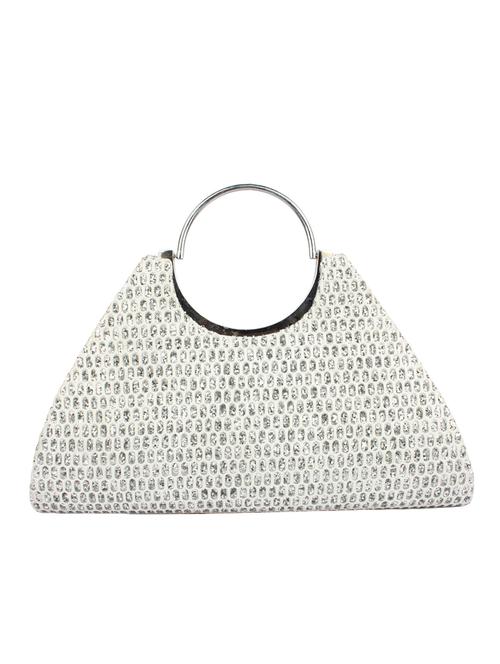 silver synthetic leather clutch - 12829969 - Very Small Image - 1