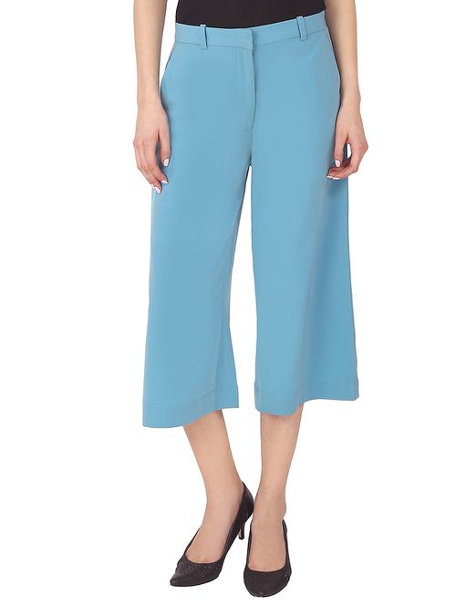 light blue polyester culottes - 12830078 - Very Small Image - 1
