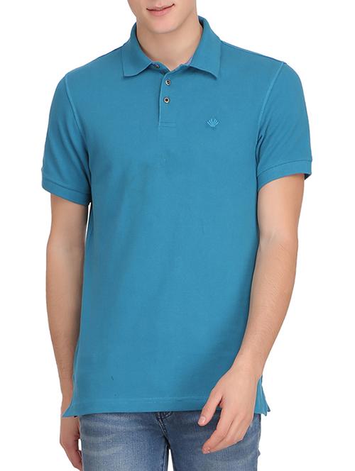solid blue cotton t-shirt - 12833945 - Very Small Image - 1