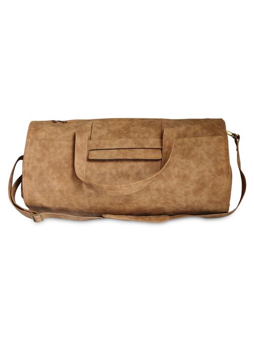 textured tan leatherette duffle bag - 1283495 - Very Small Image - 1