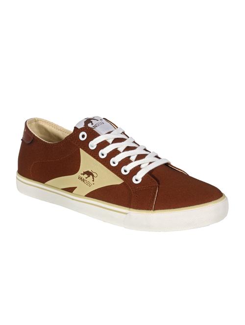 brown canvas lace up sneaker - 12835232 - Very Small Image - 1