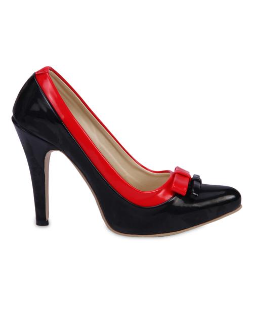 black and red bow detail high heel pumps - 1283641 - Very Small Image - 1