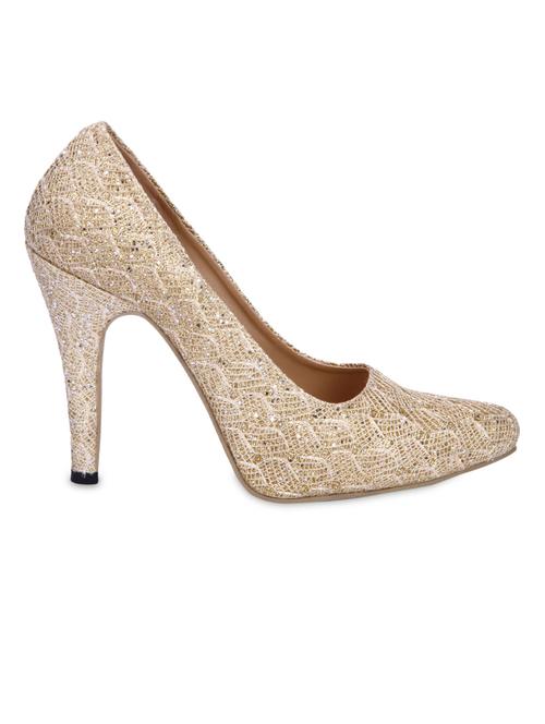 embellished shimmery gold high heel pumps - 1283661 - Very Small Image - 1