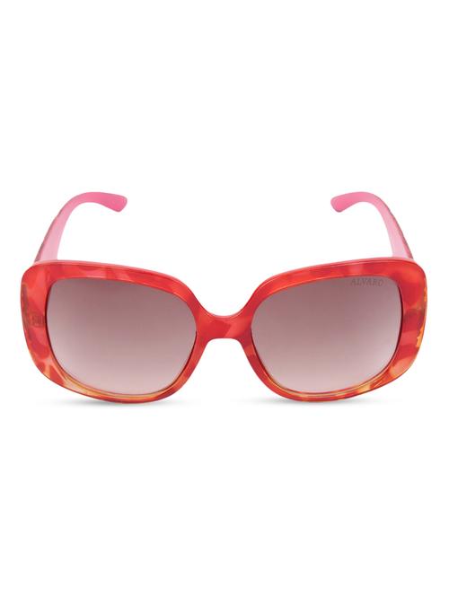 red uv protective rectangular full rim sunglass - 1283713 - Very Small Image - 1