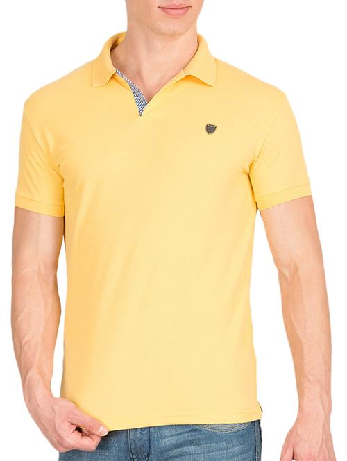 yellow cotton polo t-shirt - 12838210 - Very Small Image - 1