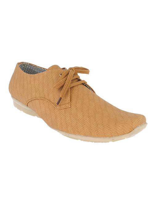 tan leatherette lace up shoe - 12840134 - Very Small Image - 1