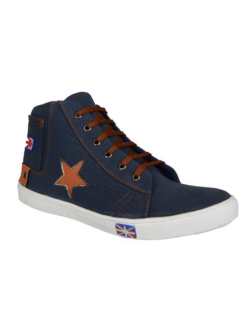 blue canvas lace up sneaker - 12840154 - Very Small Image - 1