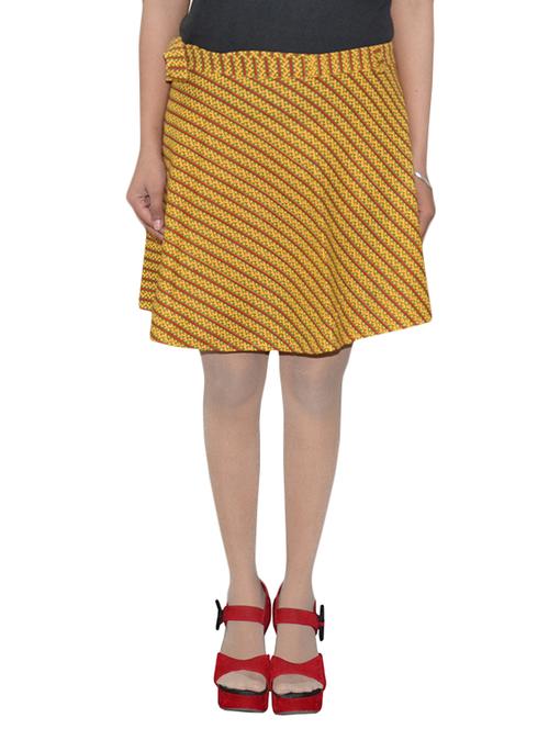 multicolored printed cotton skirt - 12841205 - Very Small Image - 1