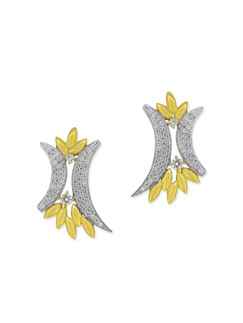 yellow silver studs earrings - 12843659 - Very Small Image - 1