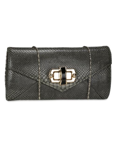 grey leatherette clutch - 1284508 - Very Small Image - 1