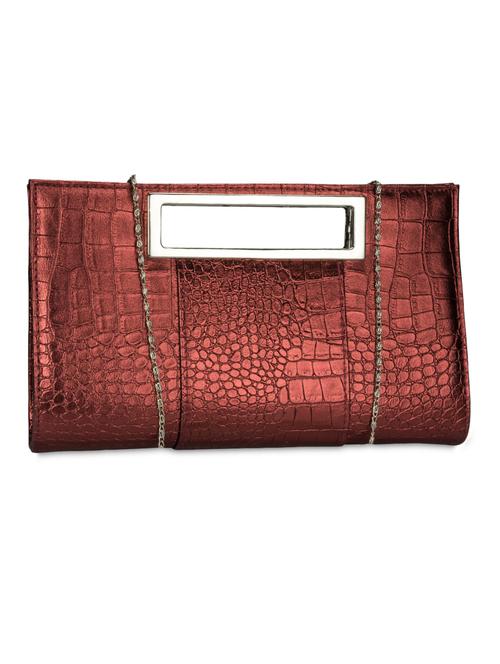 red leatherette clutch - 1284555 - Very Small Image - 1