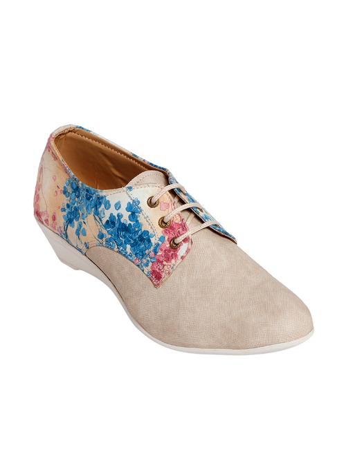 beige pu casual shoes - 12845894 - Very Small Image - 1